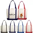 10 oz. Cotton Canvas Boat Tote | https://www.bestnamebadges.com