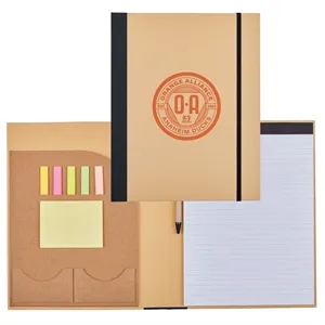 Recycled Cardboard Notebook w/ Notepad and Sticky Notes | https://www.bestnamebadges.com