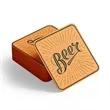 Custom Square Pulpboard Coaster - Printed Glossy | https://www.bestnamebadges.com