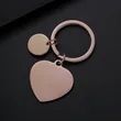 Elegant Heart and Round Metal Keychain Accessory | https://www.bestnamebadges.com