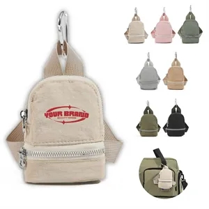 Mini Backpack Style Coin Purse with Zipper Pocket | https://www.bestnamebadges.com
