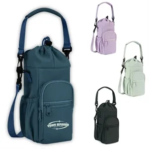 Insulated Crossbody Bottle Holder w/ Aluminum Foil Lining | https://www.bestnamebadges.com