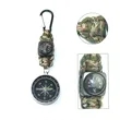 Outdoor Survival Keychain w/ Compass Thermometer & Paracord | https://www.bestnamebadges.com