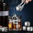 Reusable Stainless Steel Ice Cubes Chilling Stones Set | https://www.bestnamebadges.com