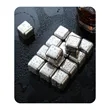Reusable Stainless Steel Ice Cubes Chilling Stones Set | https://www.bestnamebadges.com
