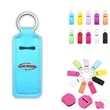 Neoprene Lip Balm Holder Keychain for Lipstick or Chapstick | https://www.bestnamebadges.com
