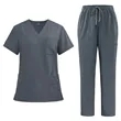 V Neck Scrubs Set | https://www.bestnamebadges.com