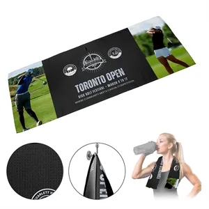 Full Color Waffle Weave Sports & Gym Towel | https://www.bestnamebadges.com