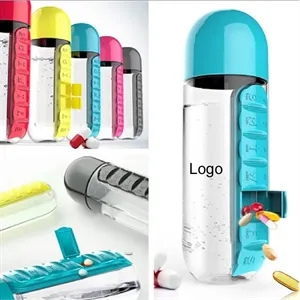 Portable Pill Box Water Cup