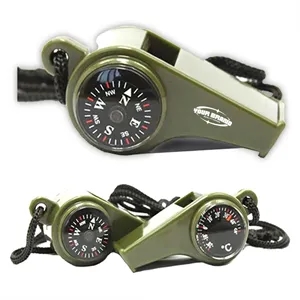 3-in-1 Emergency Survival Whistle w/ Compass and Thermometer | https://www.bestnamebadges.com