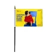 4" x 6" Custom Stick Flag - Digital Print | https://www.bestnamebadges.com