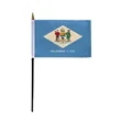 4"x6" & 12"x18'' Delaware ePoly Printed Stick Flags | https://www.bestnamebadges.com