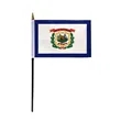 4"x6" & 12"x18'' West Virginia ePoly Printed Stick Flags | https://www.bestnamebadges.com