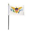 4"x6" & 12"x18'' Virgin Island ePoly Printed Stick Flags | https://www.bestnamebadges.com