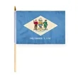 4"x6" & 12"x18'' Delaware ePoly Printed Stick Flags | https://www.bestnamebadges.com