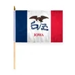 4"x6" & 12"x18'' Iowa ePoly Printed Stick Flags | https://www.bestnamebadges.com