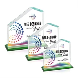 Fairmont VividPrint™ Award - Green | https://www.bestnamebadges.com