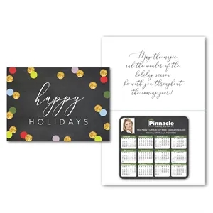 Greeting Card with MC02 Magnetic Calendar | https://www.bestnamebadges.com