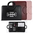 A4 Business Padfolio, Folder Organizer With Zipped Handle | https://www.bestnamebadges.com