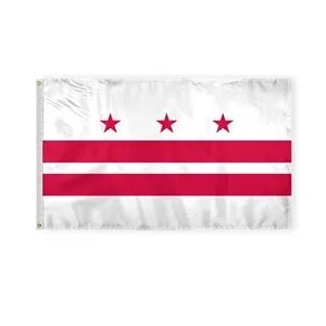 3'x5' District of Columbia ePoly Printed Flags | https://www.bestnamebadges.com