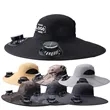 Wide Brim Sun Hat With 2 Solar Fan USB Charging | https://www.bestnamebadges.com