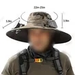 Wide Brim Sun Hat With 2 Solar Fan USB Charging | https://www.bestnamebadges.com
