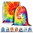 Tie Dye Drawstring Backpack | https://www.bestnamebadges.com