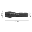 Zoomable Aluminum LED Flashlight With Rechargeable Battery | https://www.bestnamebadges.com