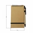 Eco Spiral Notebook With Recycled Pen And Elastic Closure | https://www.bestnamebadges.com