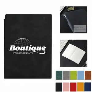 Soft PU Leather Journal With Side Pen Loop | https://www.bestnamebadges.com