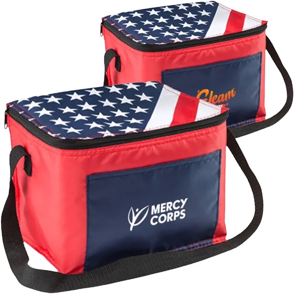 USA Flag PEVA Insulated Lunch Bag