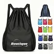 Drawstring Sports Backpack With Mesh Sides And Dual Straps | https://www.bestnamebadges.com