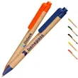 Recycled Pens w/ Custom Logo & Colorful Clip Ballpoint | https://www.bestnamebadges.com