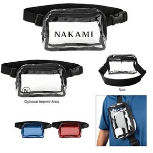 Anywhere Clear Belt Bag | https://www.bestnamebadges.com