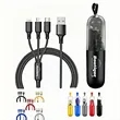 3 In 1 Fast Charging Cable In Capsule Case With Key Loop | https://www.bestnamebadges.com