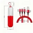 3 In 1 Fast Charging Cable In Capsule Case With Key Loop | https://www.bestnamebadges.com