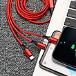 3 In 1 Fast Charging Cable In Capsule Case With Key Loop | https://www.bestnamebadges.com