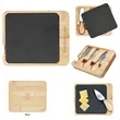 Slate & Bamboo Cheese Server Set | https://www.bestnamebadges.com