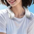 Rechargeable Silent Neckband Fan | https://www.bestnamebadges.com