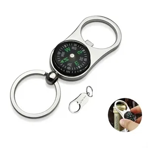 Multi-Tool Keychain with Compass and Bottle Opener