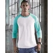 JERZEES Premium Blend Ringspun Three-Quarter Sleeve Ragla... | https://www.bestnamebadges.com