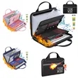 A4 Fireproof Accordion File Organizer with Handle | https://www.bestnamebadges.com