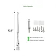 12.5" Premium Motorcycle Poles | https://www.bestnamebadges.com