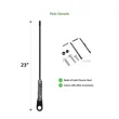 23" Economy Motorcycle Poles | https://www.bestnamebadges.com