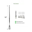 15" Standard Motorcycle Poles | https://www.bestnamebadges.com