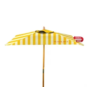 8' Square Wood Market Umbrella Double-Sided Dye Sub Kit
