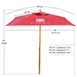 8' Square Wood Market Umbrella Double-Sided Dye Sub Kit | https://www.bestnamebadges.com