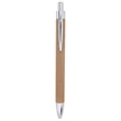 Light Brown Laserable Leatherette Pen | https://www.bestnamebadges.com