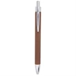 Dark Brown Laserable Leatherette Pen | https://www.bestnamebadges.com