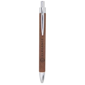 Dark Brown Laserable Leatherette Pen